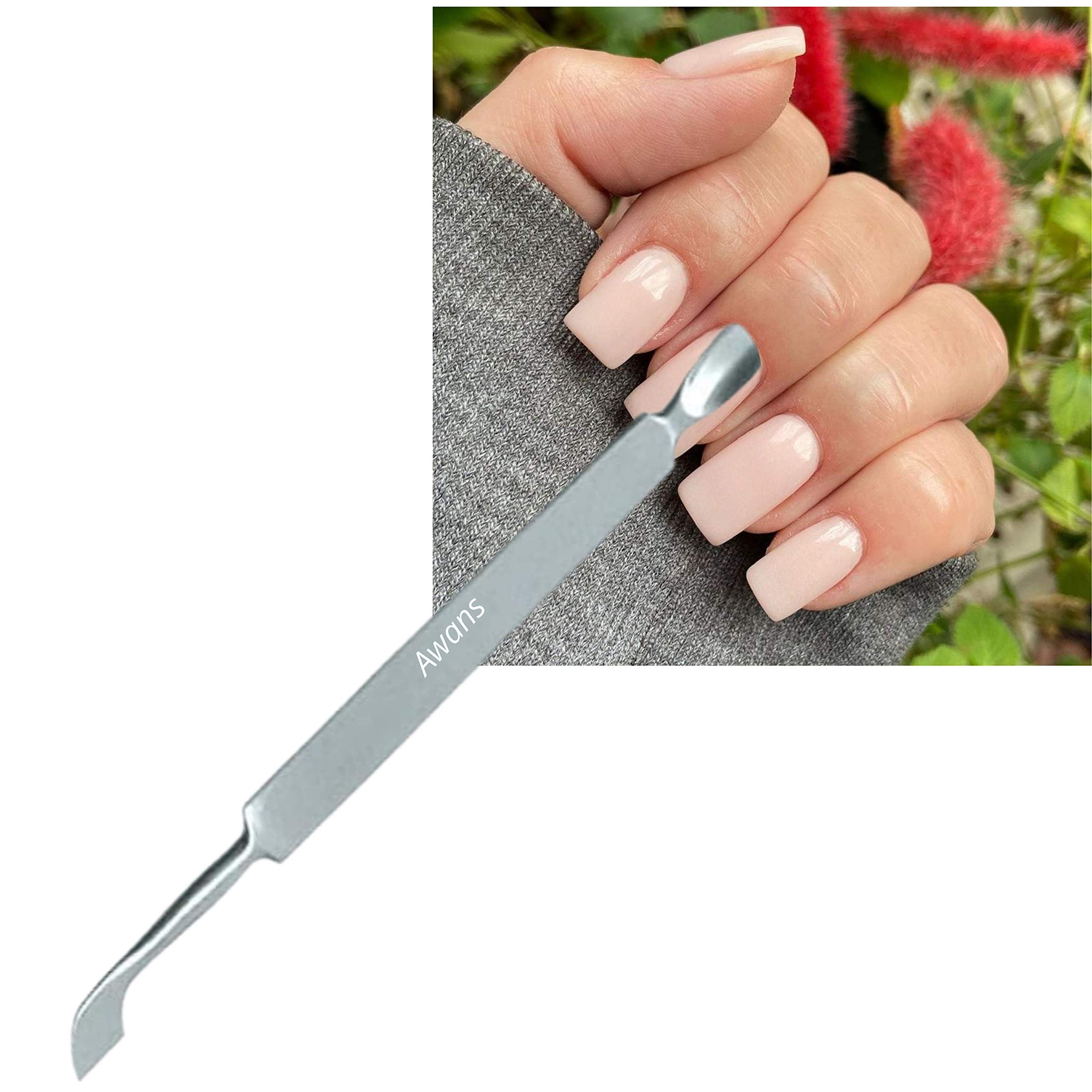 Awans New Cuticle Pusher Stainless Steel Double end Manicure Pedicure Nails Cleaner, Cuticle Remover