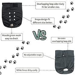 Grecle Washable Female Dog Diapers - Premium