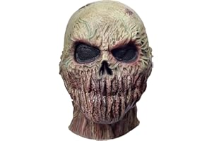 TAUXBLO Scary Halloween Zombie Mask Realistic Horror Mask Novelty Costume Party Latex Full Head Mask Creepy Cosplay Props