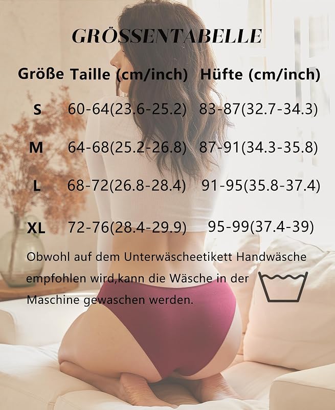 Culotte Slip Femme Coton sous Vetements Feminins Taille Basse Lingerie Femme Sexy Chic Lot de 6 — photo 6 sur 6