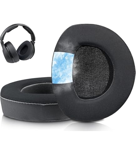 Headphone Ear Pad Covers Black Replacement Ear Pad Cushions For Sennheiser RS HDR 130 & 140 Wireless Headphones Sennheiser Hdr 120 Headphones - Foto 2