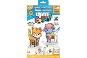 Create N Color Magic Paint with Water - Mess Free Painting for Kids - Kids Painting Set and Craft Kit - All Craft Supplies Included (Fun Farm Friends)