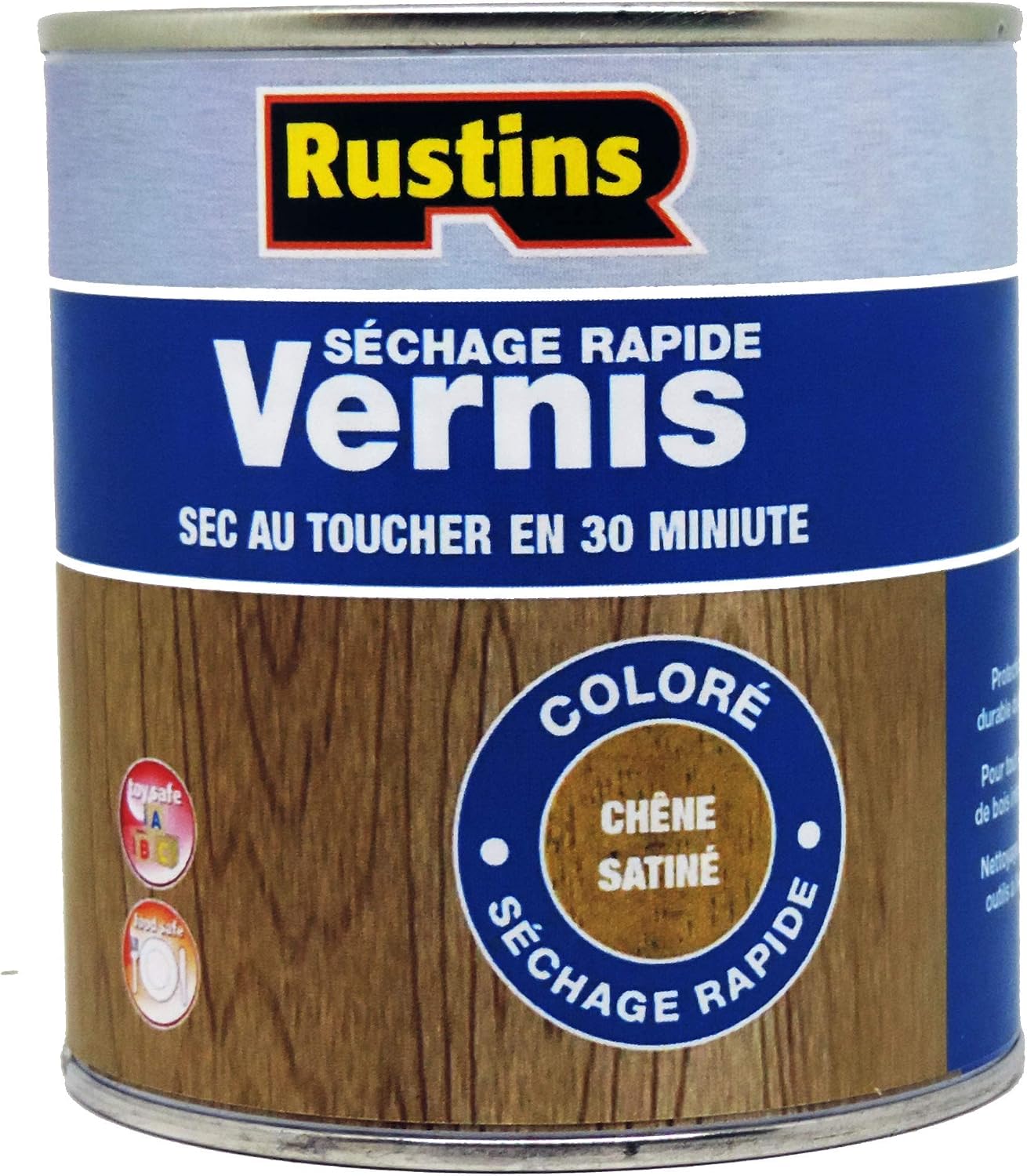 RUSTINS VSOA500 Quick Dry Varnish, Satin Oak, 500ml