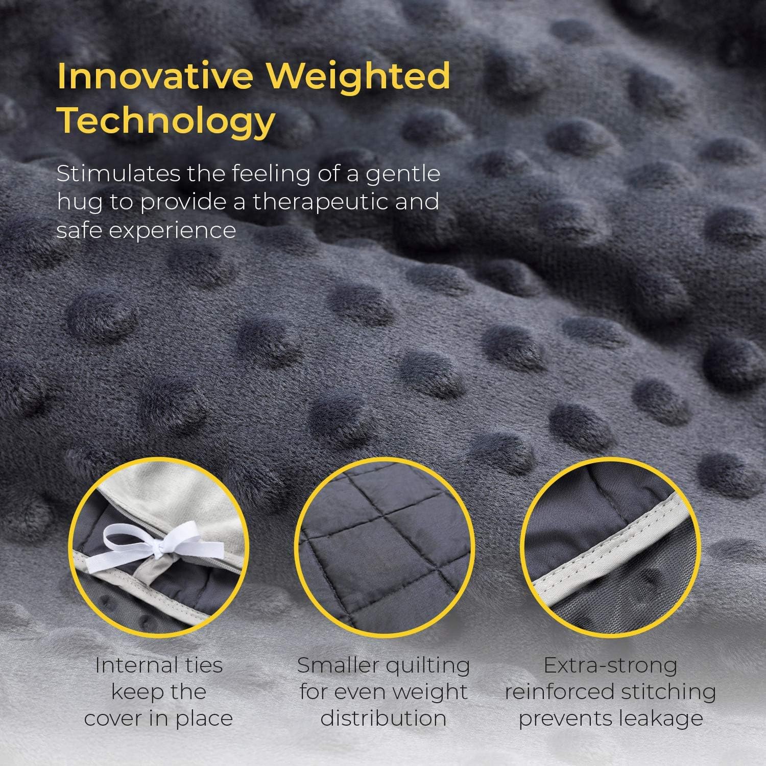 Cosi Home Luxury Weighted Blanket Suitable, 3.2kg with Ultra-Soft Washable Cotton Cover - Image 4