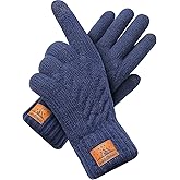 CHENMEI Winter Gloves for Men Women-Warm TouchScreen Cold Weather Gloves,Wool Knit Thermal Adults Gloves for Driving Texting