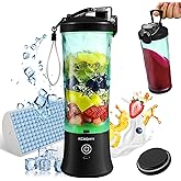 Portable Blender for Smoothies, Freshly Squeezed Juices, Milk shakes and Baby food, 20 oz BPA Free, Suitable for Outdoor Sports, Family, Travel. (Black)