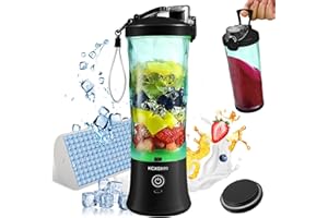 KCXGHYI Portable Blender, Personal Size Blender for Smoothies, Freshly Squeezed Juices, Milkshakes and Baby food, Mini Blender 20 oz BPA Free, Suitable for Outdoor Sports, Family, Travel. (Black)