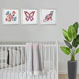 Trimits 3PK Cross Stitch Kits for Adults Beginners Butterfly Cat Flowers 13x13cm view 5