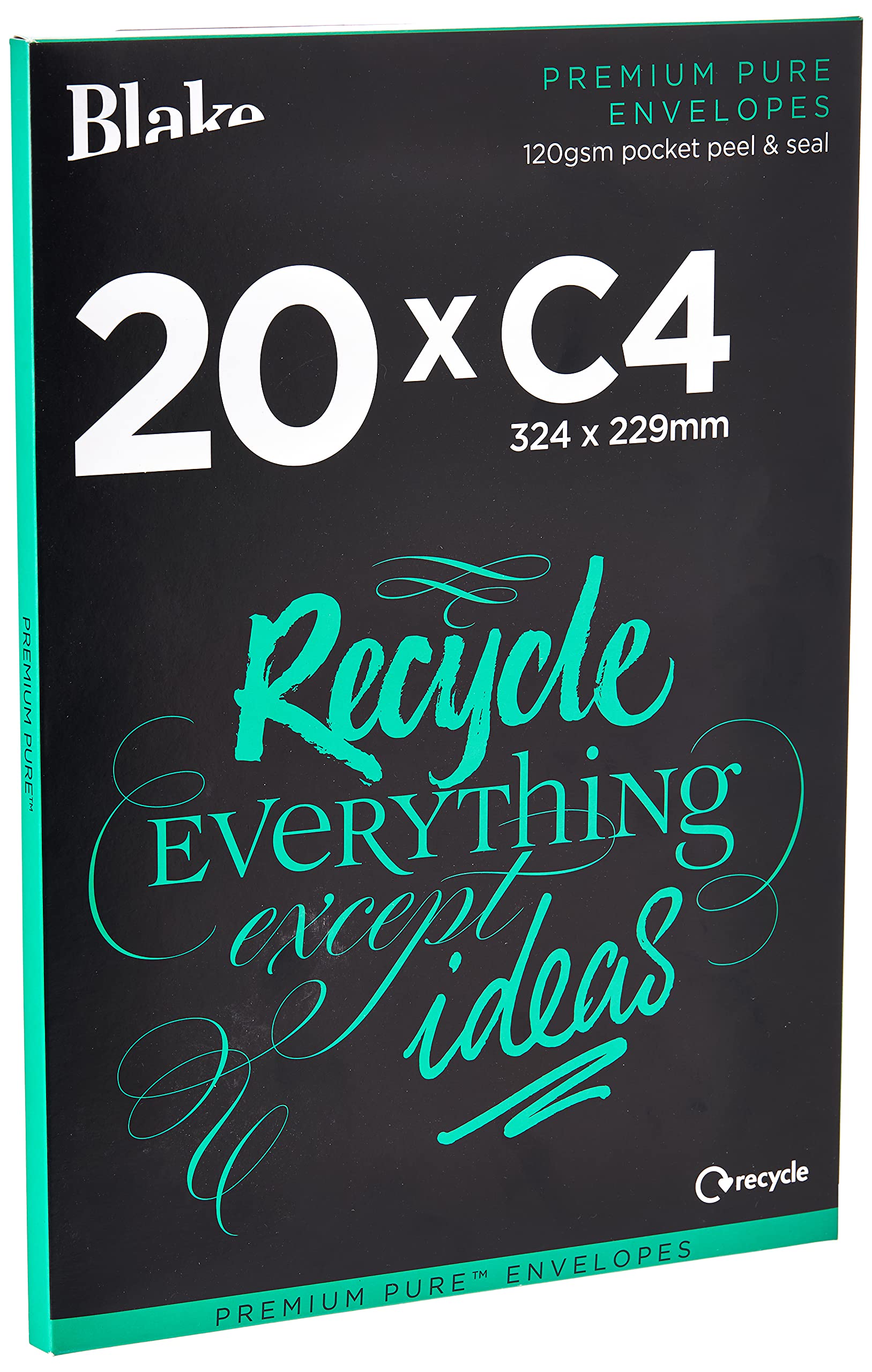 Blake Pure C4 229 x 324 mm 120 gsm Recycled Peel & Seal Pocket Envelopes (RP84653) Super White Wove - Pack of 20