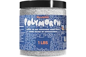 MENDELEEV STYLE 16 Oz Thermoplastic Polymorph Moldable Plastic Beads Melting Pellets for Modeling, DIY Craft 1 LBS