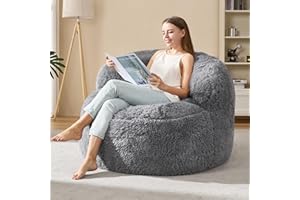 Hobestluk Bean Bag Chair Giant Bean Bag Chairs for Adults Big Bean Bag Chair with Memory Foam Filled Large Beanbags for Livin