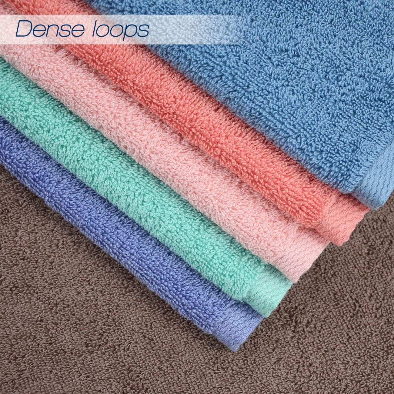 Cleanbear Cotton Hand Towel Set 6-Pack Ultra Soft Hand Towels with Assorted Colors (13 x 29 Inches) Lightweight and Quick Dry Bathroom Towels: Kitchen & Dining