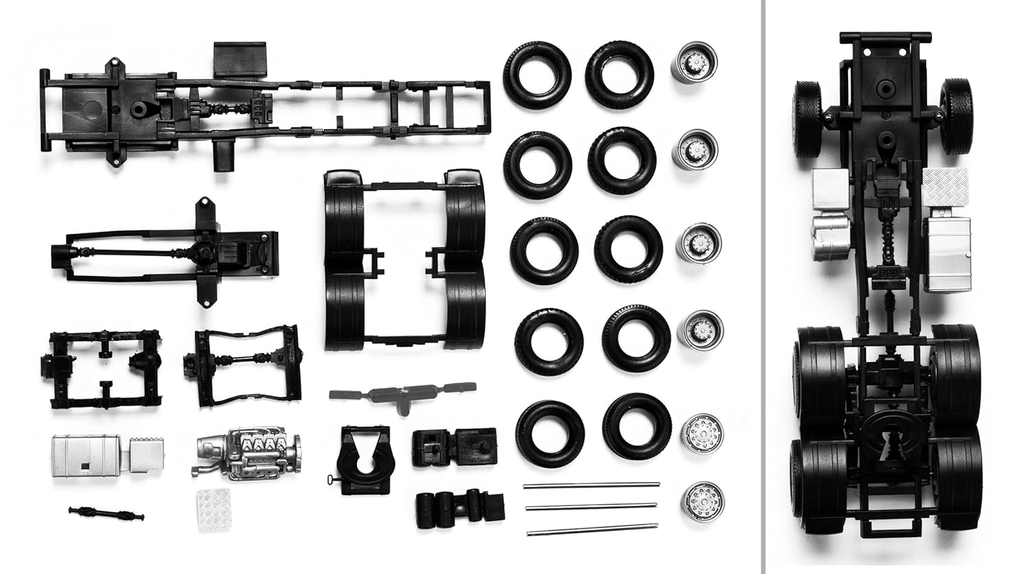 Herpa - 083 492 - Tractor chasis Scania Allrad 3-axial - 2 ...
