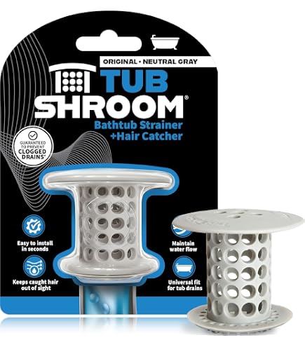 Magnetic Shower Drain Hair Catcher – Universal Fit For Square/Round Drains, Reusable Mesh Filter With Magnet Holder, 100 Screens (Grey)