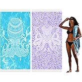 Widdonen Thin Turkish Beach Towel Lightweight Quick Dry Absorbent Cotton Bathroom Bath Pool Swim Towels Extra Large Oversized Sand Free Beach Accessories Essentials Cloud Gifts for Adult