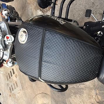 royal enfield leather tank cover