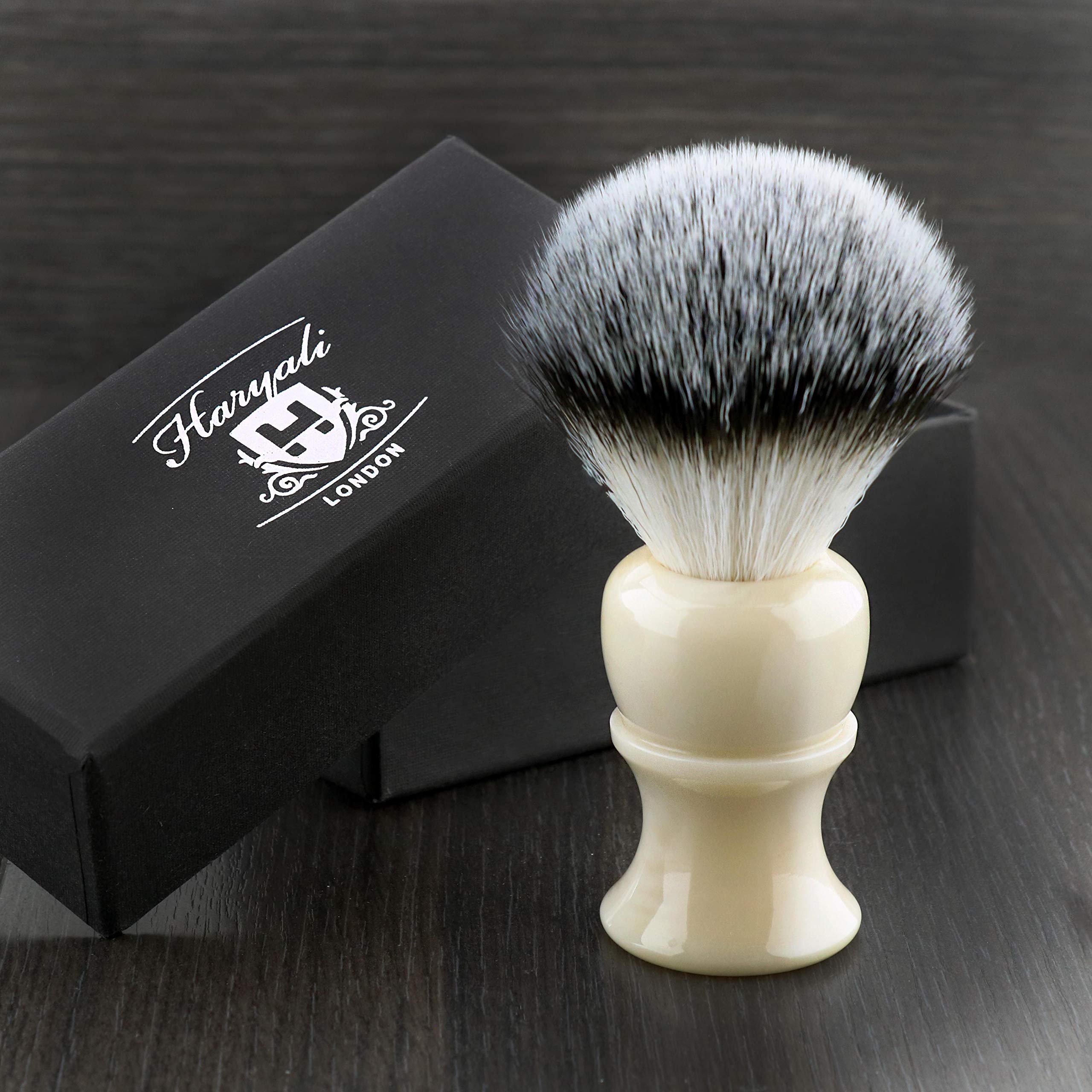Synthetic Eco -Friendly Hair Brush in Ivory Horn Replica Handle. Best Hair That Long Last.