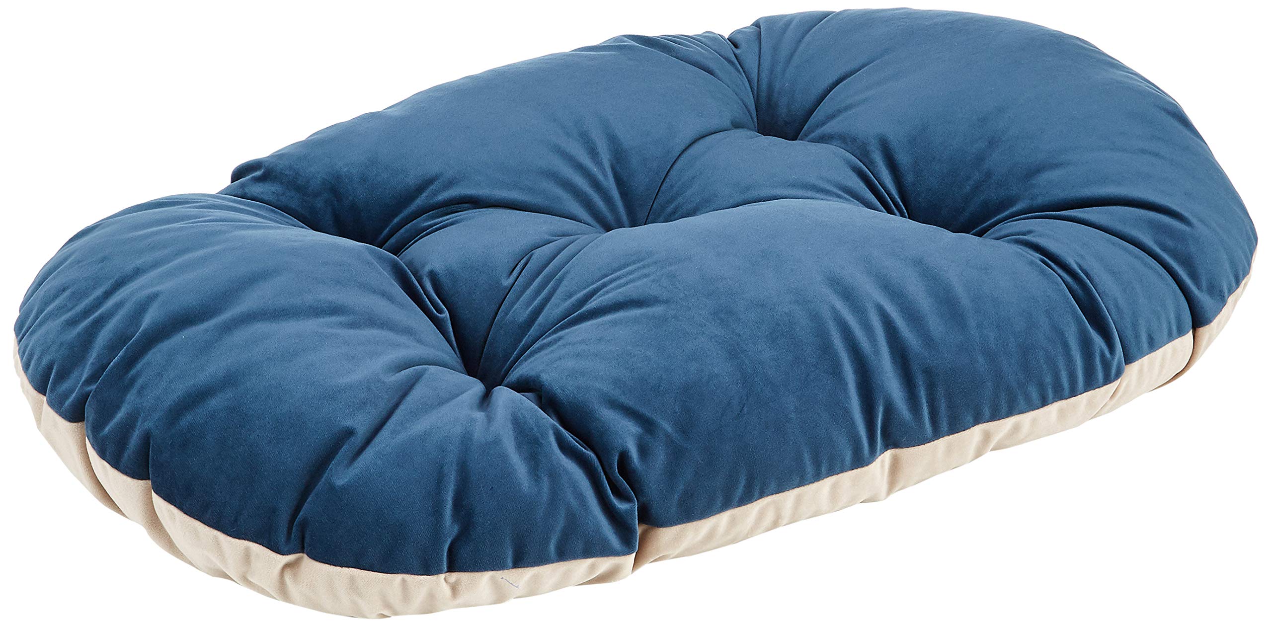 Ferplast Cat Cushion Dog Cushion Dog Bed PRINCE 78/8, Padded Pet Bed, Double-face, Velvet, Washable, Blue, 78 x 50 cm.