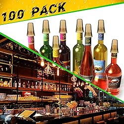 100 Pieces Translucent Liquor Pourer Covers