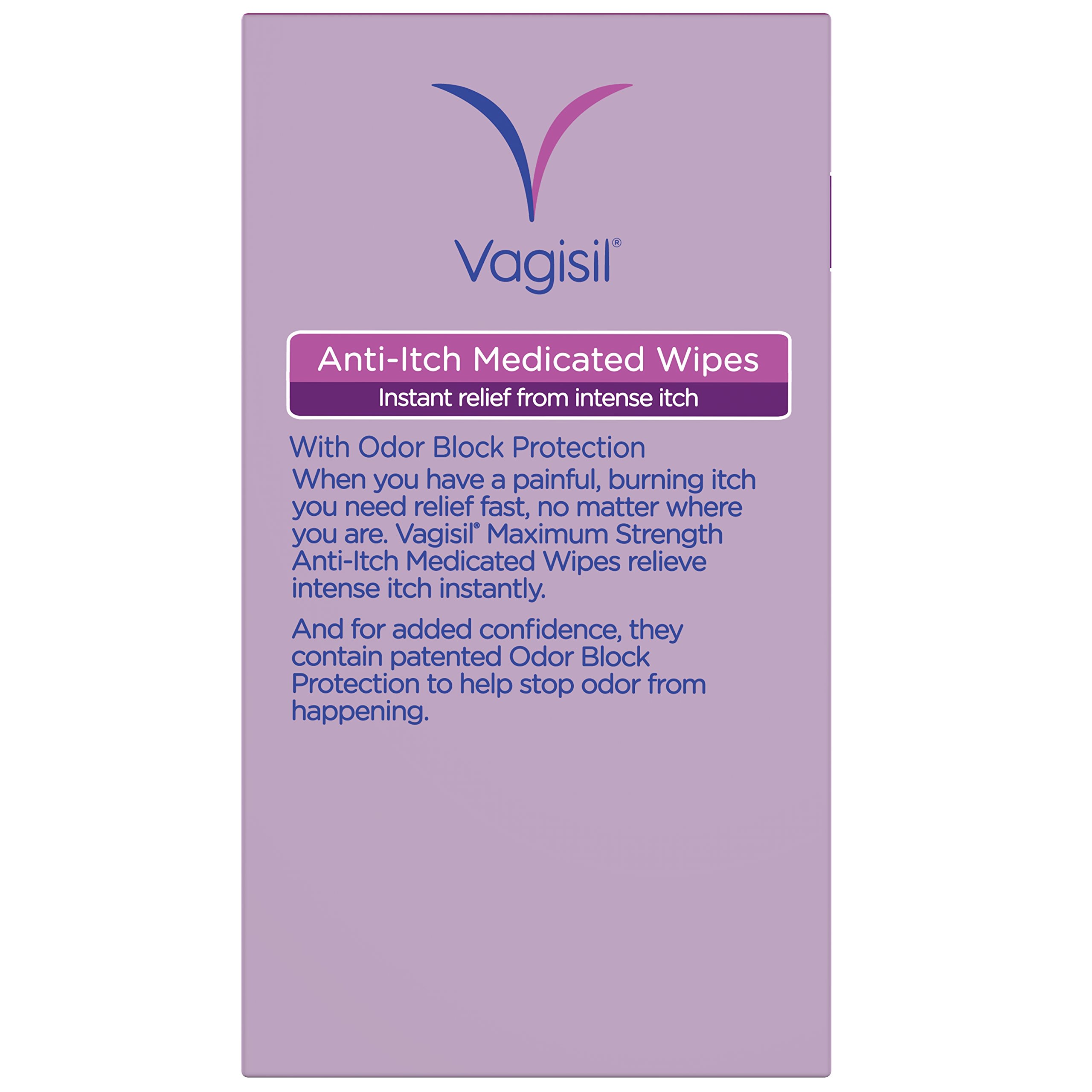 Vagisil AntiItch Medicated Feminine Wipes, Maximum Strength, 12