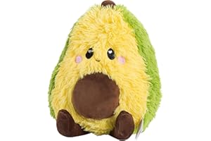 Happy Fuel Avocado Microwavable Unscented 1.5lbs Heating Pad For Women And Kids- Cute Soft Cozy Pillow Plush Heatable Warm Stuffed Animals- Kawaii Hot & Cold Plushie Food Toy - Avocado Gifts For Girls