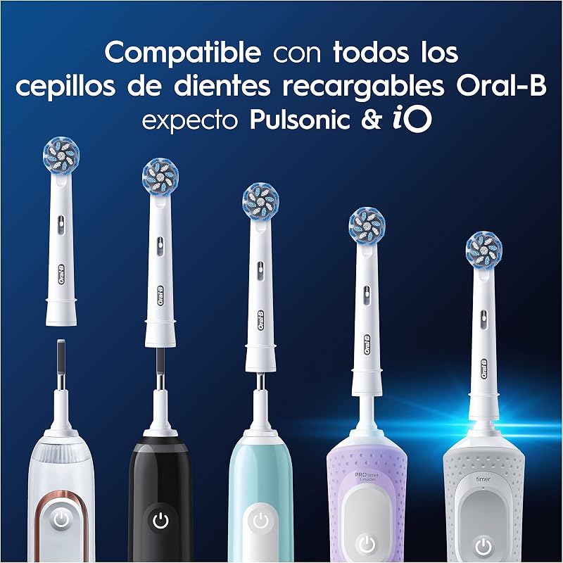 Recargas de escova de dentes elétrica oral-b pro sensitive clean, pacote de 10 cabeças, branca - original (tamanho caixa postal)