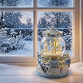 Carousel Horse Music Box Girls Gift - Merry Go Round Snow Globe for Daughter Women Wife Mom Mother Day Anniversary Christmas Birthday Present Play You are My Sunshine