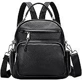 ALTOSY Genuine Leather Backpack for Women Small Convertible Backpack Purse Ladies Shoulder Bag 4 in 1 to Carry