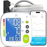 Greater Goods Bluetooth Blood Pressure Monitor, Upper Arm BP Machine with Adjustable 8.7”-16.5” Cuff, iOS and Android App Compatibility, Portable with Carrying Case