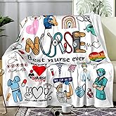 EYENORA Nurse Blanket Nursing Practitioner Gifts Throw Blanket Nursing Student Graduation Nurse Week Day Gifts for Sofa Bed Chair 50