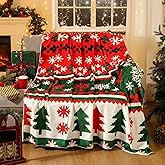 Tingjoo Christmas Flannel Throw Blanket 50 x 60 Inch Soft Warm Plush Holiday Decorative Throw Blanket for Couch Bed Sofa Fuzzy Flannel Lightweight Elegant Winter Gift Xmas Themed Print(Snowflakes)