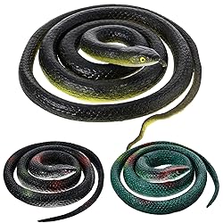 3 Pieces Rubber Snakes Realistic Large Lifelike