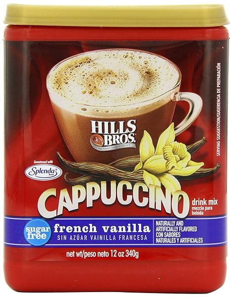 HILLS BROS CAPPUCCINO, SUGAR-FREE FRENCH VANILLA, 12 OUNCE