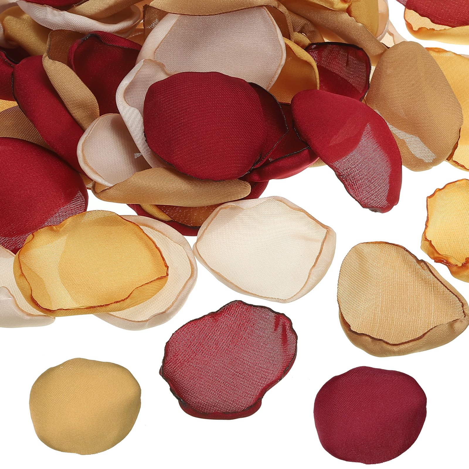 PATIKIL Silk Rose Petals, 100 Pcs Artificial Flower Petals for Wedding Decorations, Romantic Night, Aisle Scatter Petals, Mixed Burgundy