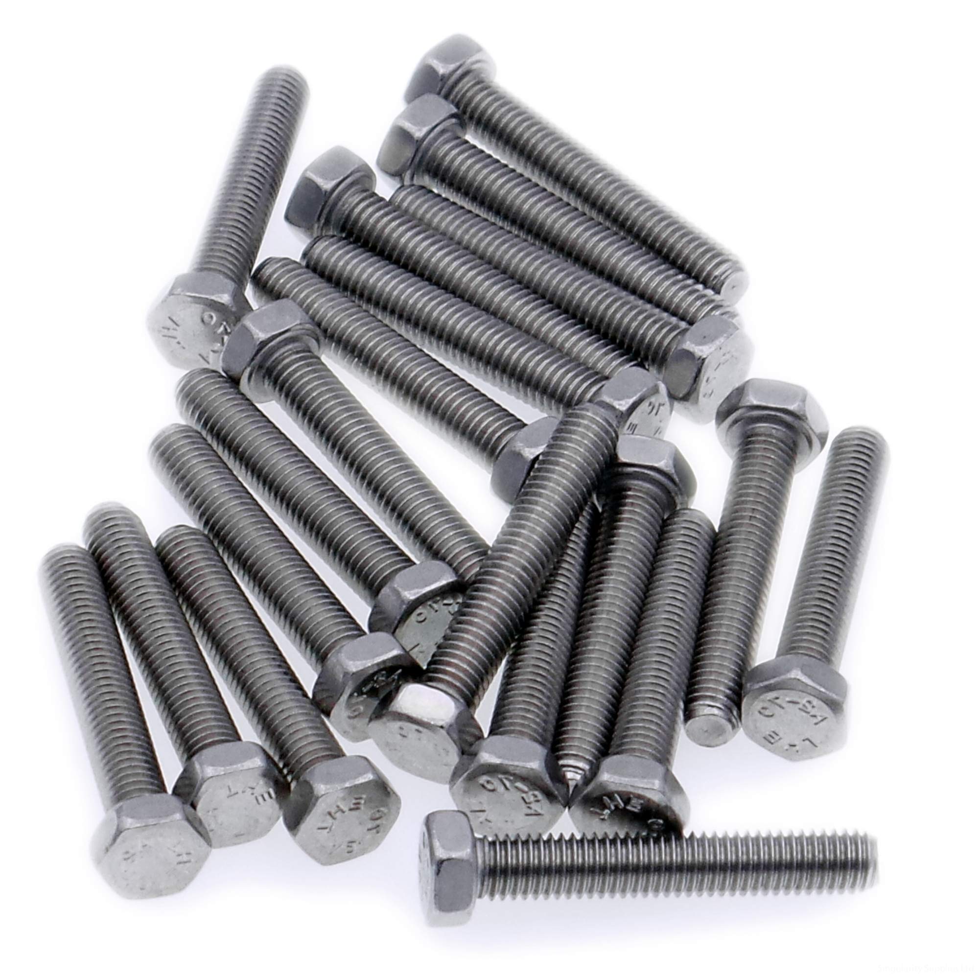 M5 (5mm x 30mm) Hex Bolt (Fully Threaded Setscrew) - Stainless Steel (A2) (Pack of 20)