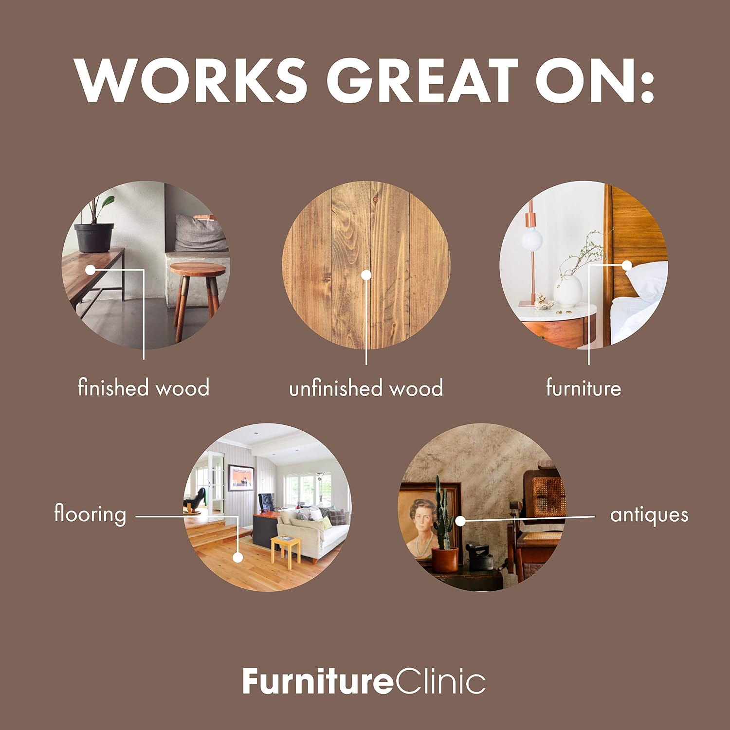 Furniture Clinic Wood Wax & Wood Polish (500 ml) - Image 4