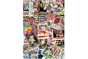 Generic 100 Football Card Hot Pack Box with 2 Authentic Autograph, Jersey, or Relic Cards in Every Box - Can Include Rookies, Stars, All-Stars, & Hall of Famers- Comes in Plain Card Box-