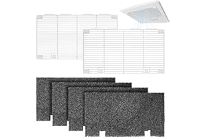 Kohree RV AC Conditioner Grille, RV AC Filter Air Conditioner Cover, Air Conditioner Vent Cover Replacement for Dometic 3104928.019, 2 Packs with 4 Filter Pads, White