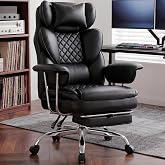 N-GEN GAMING Big and Tall Gaming Chair with Footrest, Reclining Chair,Black | High Back with Lumbar Support and Padded Armrests, Ergonomic Office Chair for Comfortable Work and Gaming During Long Hours