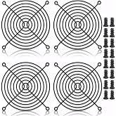 Easycargo 4pcs 120mm Fan Grill Guard Black with Screws