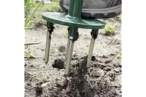 Landzie Spot Seeder Lawn Aerator Tool and Grass Patch Repair Tool - Spike Seeding Tool and Slit Seeder Aerator Lawn Tool for Lawn Repair & Dog Spots Heavy-Duty Spot Aerator Dethatcher for Grass Repair