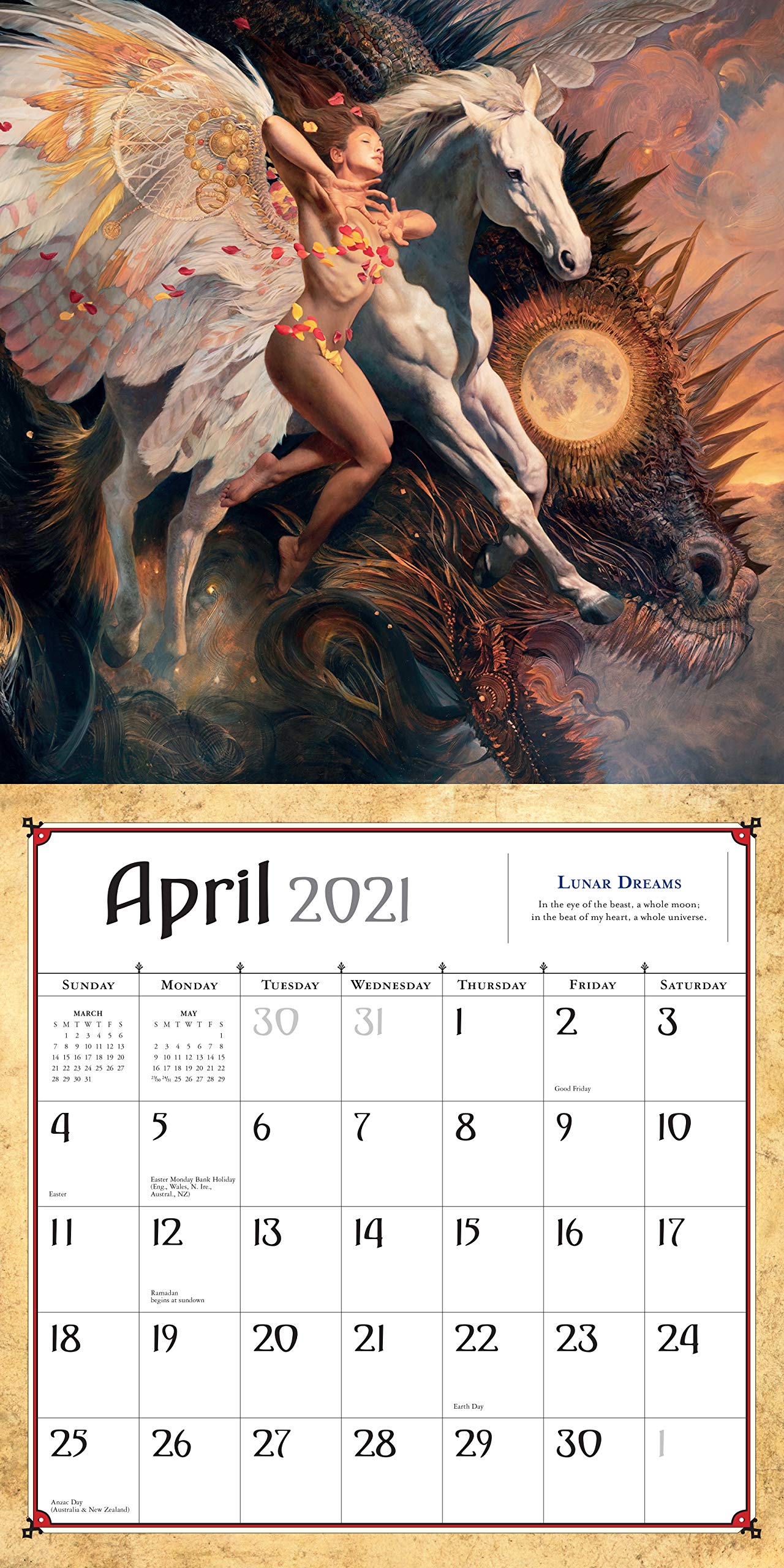 Boris Vallejo Calendar 2021 Printable March