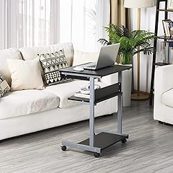 Topeakmart Mobile Compact Computer Desk Cart for