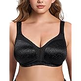Wingslove Women’s Minimizer Bra Wireless Full Coverage Non-Padded Plus Size No Underwire Everyday Comfort