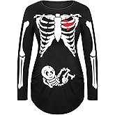 Kewlent Womens Maternity Halloween T-Shirt Pregnancy Long Sleeve Tops