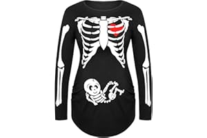 Kewlent Womens Maternity Halloween T-Shirt Pregnancy Long Sleeve Tops