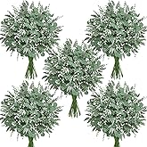 Faylifeway 150Pcs 5 Kind Mixed Greenery Eucalyptus Stems Bulk for Wedding Decor, Babies Breath Flowers Artificial & Greenery for Centerpieces DIY Bouquets Vases Table Home Decor