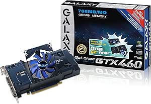 Galaxy GeForce GTX 460 GC 768 MB GDDR5 PCI Express 2.0 DVI/DVI/Mini-HDMI SLI Ready Graphics Card, 60XMH6HS3HMW