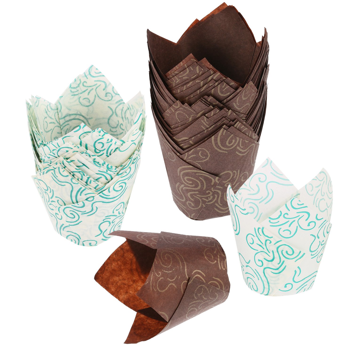 Cupcake Liners 100Count Tulip Baking Cups Muffin Liners for Kids