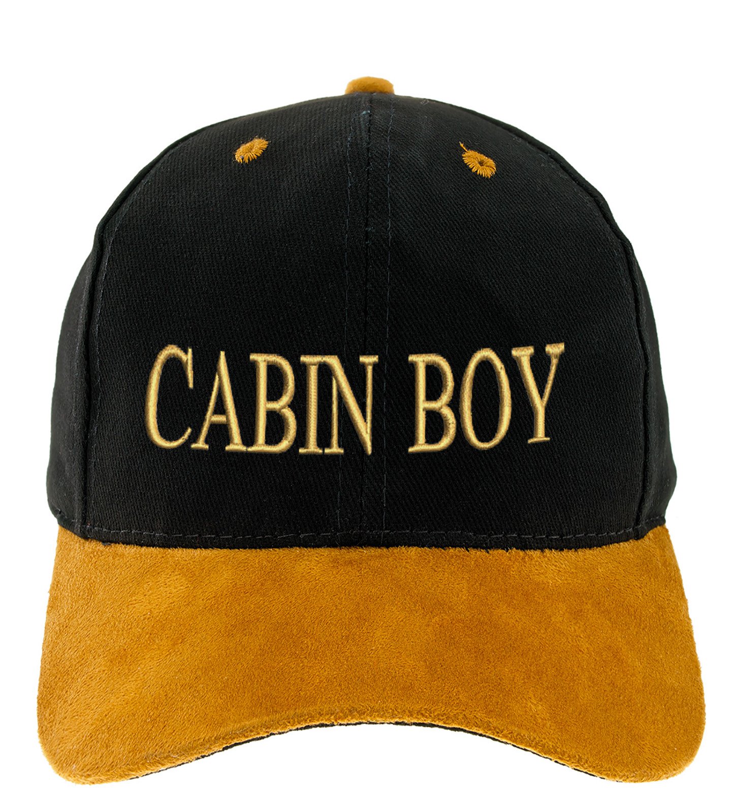 4sold 100% Cotton Ancient Mariner, Captain Cabin Boy Crew First Mate Anchor Yachting Baseball Cap Inscription Lettering Black Gold (Cabin BOY)
